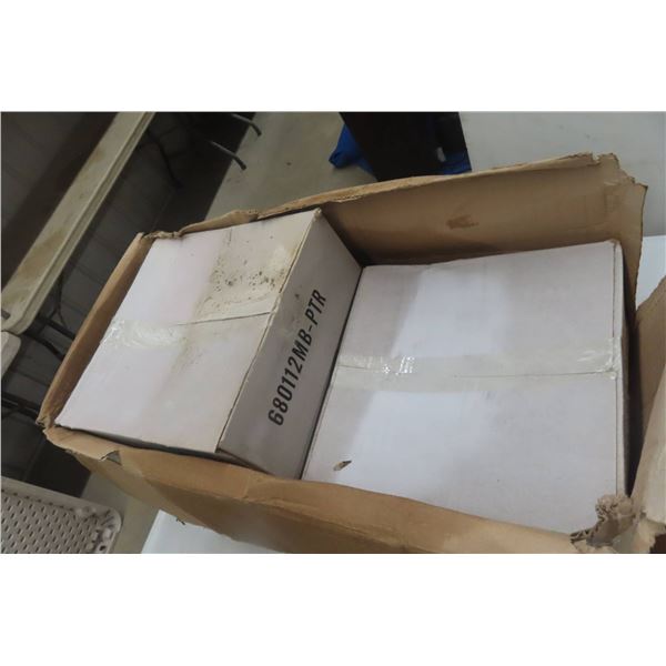 Six Ceiling Light Fixtures with Frosted Glass Shades