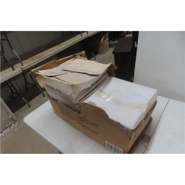 Six Ceiling Light Fixtures with Frosted Glass Shades