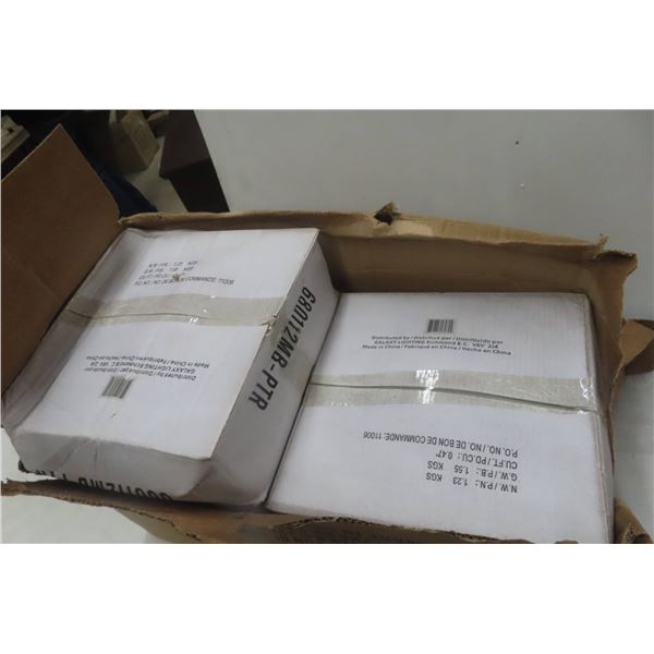 Six Ceiling Light Fixtures with Frosted Glass Shades