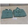 Image 1 : 2 Uniform Style Long Sleeved Men's Shirts Size Medium
