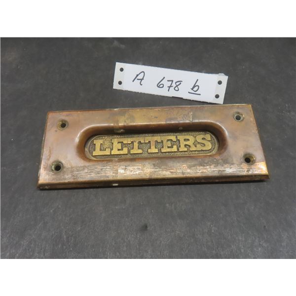 Brass Mail Slot 2 1/2" x 6 3/4"