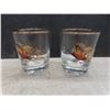 Image 3 : 35 Vintage MCM Glasses Featuring Colorful Pheasant Design And Gold Rim