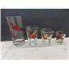 Image 9 : 18 Vintage MCM Glasses By Hazel Atlas Featuring Ring Neck Pheasant In Flight And More