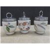 Image 5 : 10 Vintage Porcelain Egg Coddlers Royal Worcester