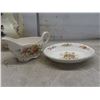 Image 16 : KPM Denmark Rosenborg Teapot, Coulton Pillar Rose Gravy Boat With Saucer, Maling Lustre Teacup With