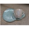Image 18 : KPM Denmark Rosenborg Teapot, Coulton Pillar Rose Gravy Boat With Saucer, Maling Lustre Teacup With