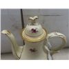 Image 3 : KPM Denmark Rosenborg Teapot, Coulton Pillar Rose Gravy Boat With Saucer, Maling Lustre Teacup With