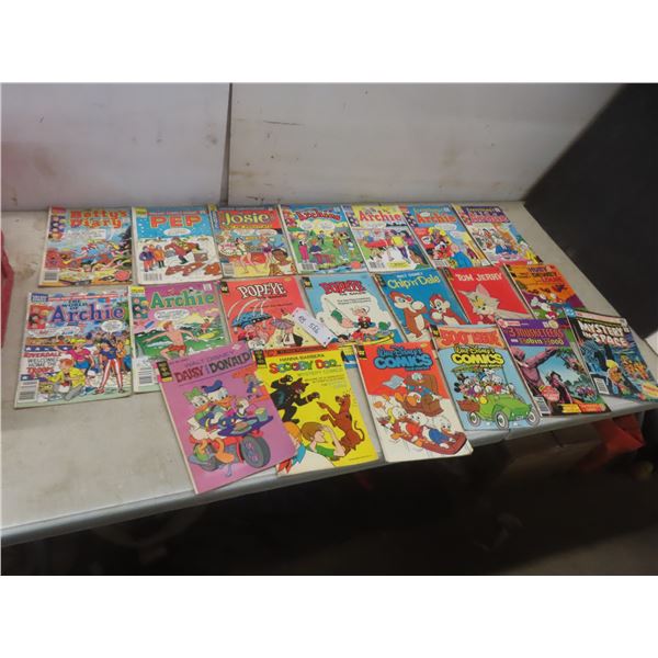 20 Comics 15¢–$1.15 Archie, Scooby-Doo, Disney, Popeye And More