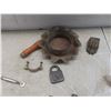 Image 5 : Vintage Detroit Grinder, Smoother Tool, Hinges, Latches, Brass Claw Table Chair Leg Caps And Brass