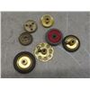 Image 7 : Meccano, Vintage Brass Wheels, Tires And 2 Tonka Trucks