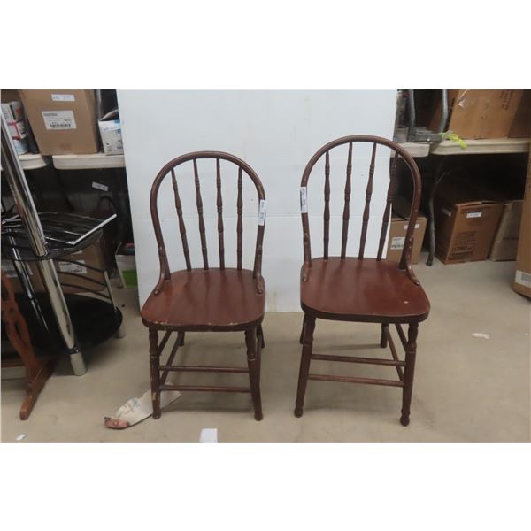 2 Antique Wood Hoops