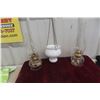 Image 1 : 2 Coal Oil Lamps and Hanging Planter