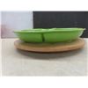 Image 3 : Lazy Susan And 2 California Pottery Divided Candy Dishes