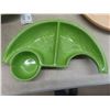 Image 5 : Lazy Susan And 2 California Pottery Divided Candy Dishes