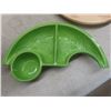 Image 6 : Lazy Susan And 2 California Pottery Divided Candy Dishes