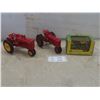 Image 1 : Ertl Farmall Metal Tractor, Massey Harris Tractor And John Deere 1942 Ford Pickup In Box