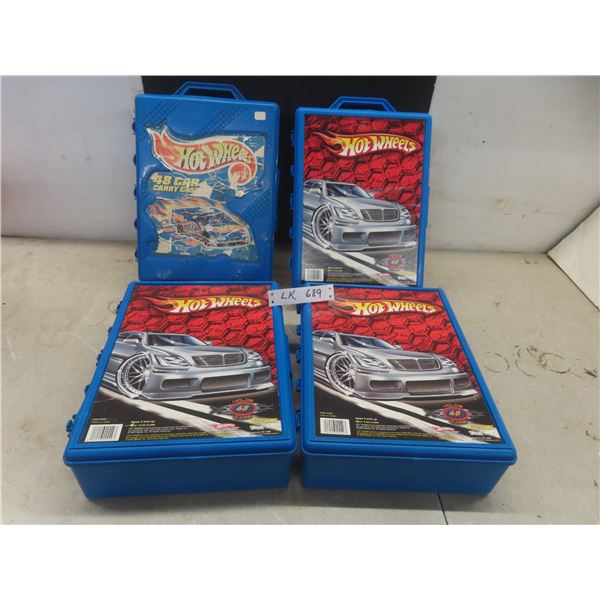 4 Hot Wheel Cases Filled With 192 Die-Cast