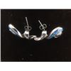 Image 9 : 925 Silver And Blue Opal Necklace With Matching Stud Earrings
