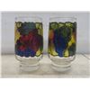 Image 10 : 5 Libby Stained Glass Fruit Tumblers, Topolino Coin Bank, 2 Ceramic Egg Dishes And Russian Doll