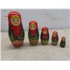 Image 12 : 5 Libby Stained Glass Fruit Tumblers, Topolino Coin Bank, 2 Ceramic Egg Dishes And Russian Doll