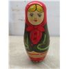 Image 15 : 5 Libby Stained Glass Fruit Tumblers, Topolino Coin Bank, 2 Ceramic Egg Dishes And Russian Doll