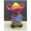 Image 2 : 5 Libby Stained Glass Fruit Tumblers, Topolino Coin Bank, 2 Ceramic Egg Dishes And Russian Doll