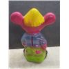 Image 3 : 5 Libby Stained Glass Fruit Tumblers, Topolino Coin Bank, 2 Ceramic Egg Dishes And Russian Doll