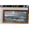 Image 1 : Framed Ocean Picture 33 1/2" x 17 1/2"