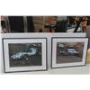 Image 1 : 2 Framed Race Car Photos 20 1/2" x 10 1/2"