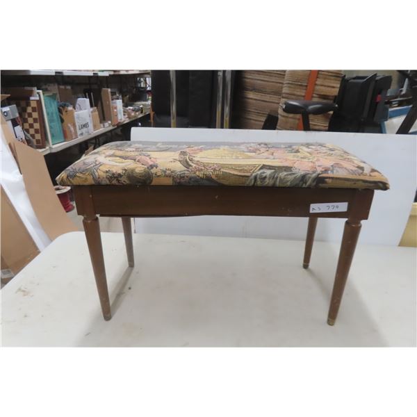Piano Bench With Tapestry Hinged Top 19" x 30" x 40"