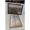 Image 1 : 2 Framed Pictures 16" x 20" and 27" x 19 1/2"