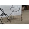 Image 5 : Funky Wrought Iron Chair With Matching Iron Magazine Rack