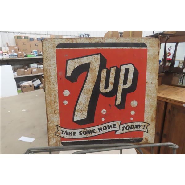 7 Up Metal Vintage Sign 12" x 12"