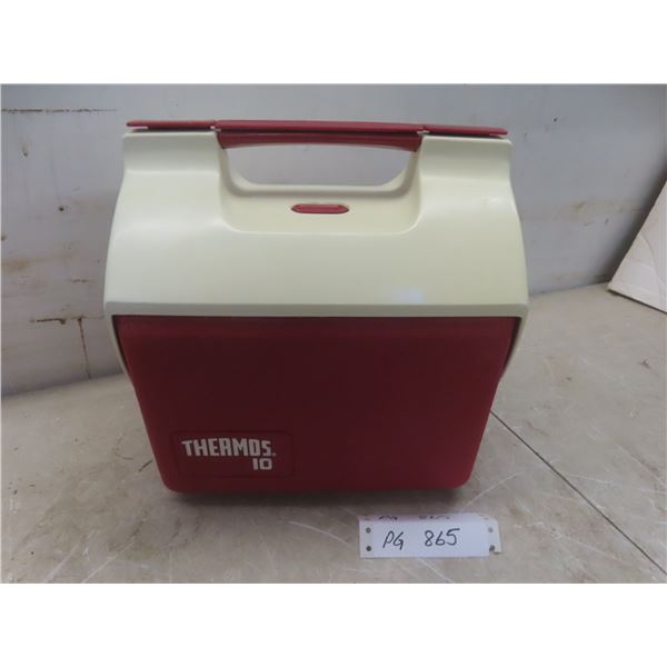 1980s Vintage Thermos 10" 7 Quart Ice Chest Cooler Holds 6 Cans 12" x 11"