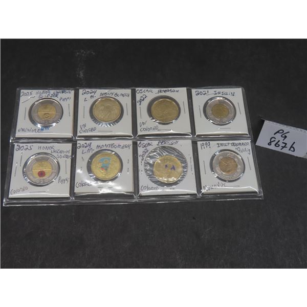 Lot Of 8 Canadian Coins 2025-1999