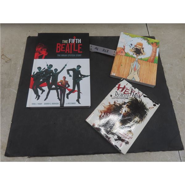 Lot Of 3 Graphic Novels Heroin Diaries Nikki Sixx The Fifth Beatle Brian Epstein Story The Blot Tom