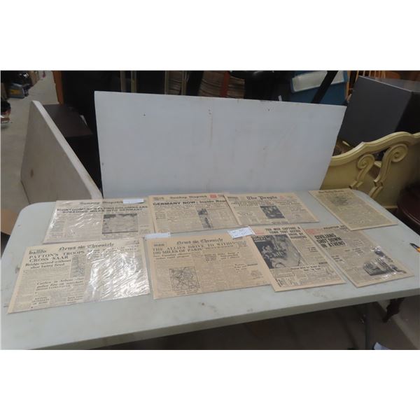 8 Wartime Newspapers 1940s Daily Mirror Sunday Pictorial The People Daily Sketch News Chronicle Sun