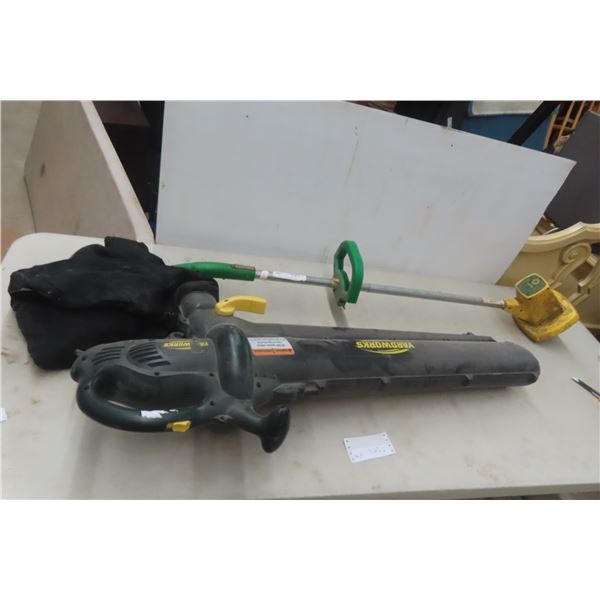 Yardworks Electric Power Blower Vac And Electric Weed Eater