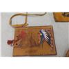 Image 9 : Native Leather Photo Album And 2 Pouch Beaded Display