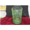 Image 2 : Uranium Glass Kings Head Tankard Art Deco 20th Century 8 in H x 5 in Diameter