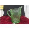 Image 4 : Uranium Glass Kings Head Tankard Art Deco 20th Century 8 in H x 5 in Diameter