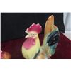 Image 3 : 2 Royal Copley Rooster Ornaments 8 1/4" x 6 1/2"