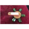 Image 5 : Vintage Baker Wall Mount Spin Organizer w/ Green Depression Jars
