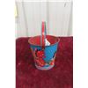 Image 3 : 1940s Child Metal Pail and Sand Beach Pail Eagle Toys Made in Canada