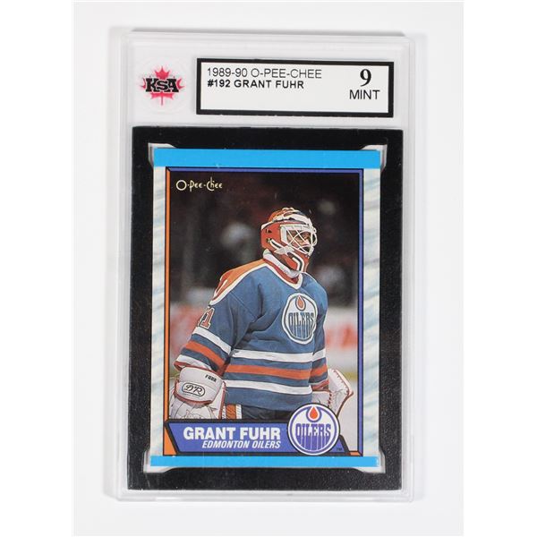 1989-90 #192 GRANT FUHR KSA GRADED 9