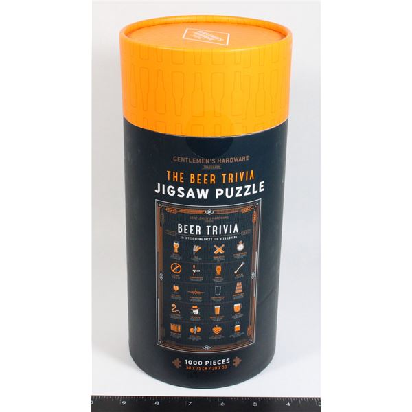 BRAND NEW 1000 PIECE BEER TRIVIA PUZZLE BY GENTLEM