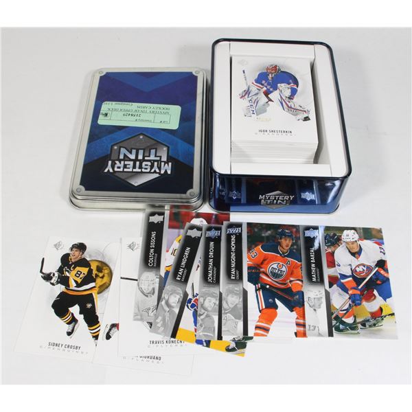 MYSTERY TIN OF UPPER DECK HOCKEY CARDS