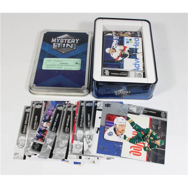 MYSTERY TIN OF UPPER DECK HOCKEY CARDS