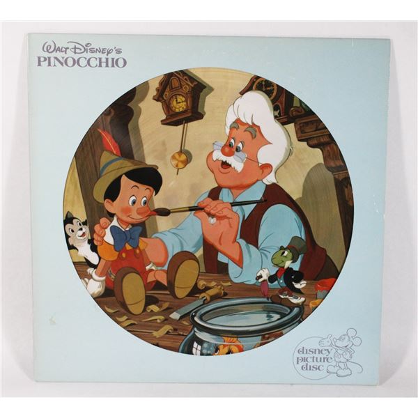 WALT DISNEYS PINOCCHIO PICTURE DISC VINYL RECORD