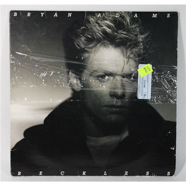 VINYL RECORD BRYAN ADAMS RECKLESS GOOD CONDITION